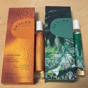 Cozy SZN and Rainforest Mist Perfume Set Skylar rollerballs
